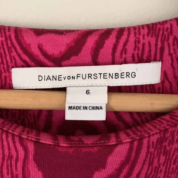 SOLD 100% silk Diane Von Furstenberg pink dress size 6 - Picture 2 of 6